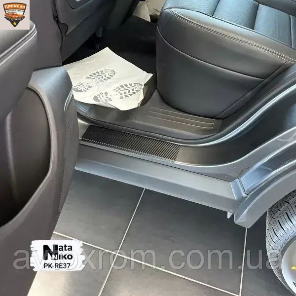Накладки на пороги під КАРБОН RENAULT KOLEOS *2016+ Рено Колеос комплект 4 одиниці PK-RE37 фото