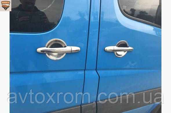 Накладки под ручки Mercedes sprinter 906 Мерседес Спринтер *2006-2017 (мыльницы нерж) car0018 фото