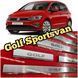 Накладки на пороги Гольф Спортсван *2014+ Volkswagen Golf Sportsvan Премиум комплект с логотипом 4штуки НЕРЖ P-VW40 фото 1