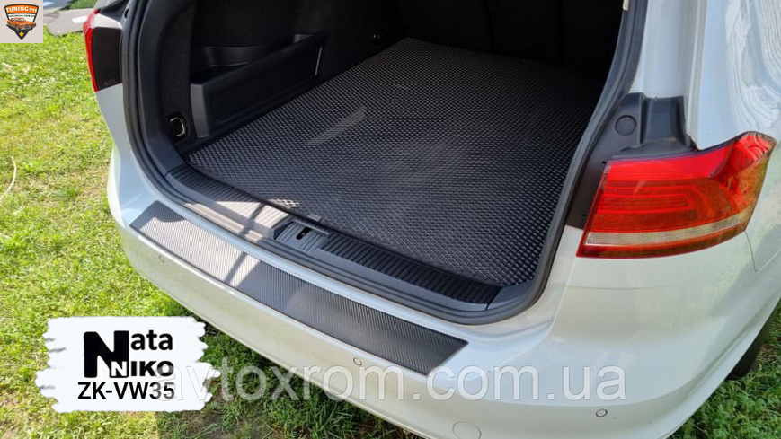 Volkswagen Passat B8 VARIANT *2014-2023рік Фольксваген Пассат Б8 В8 Універсал Накладка на бампер з загибом під Карбон нержавійка ZK-VW35 nkk фото