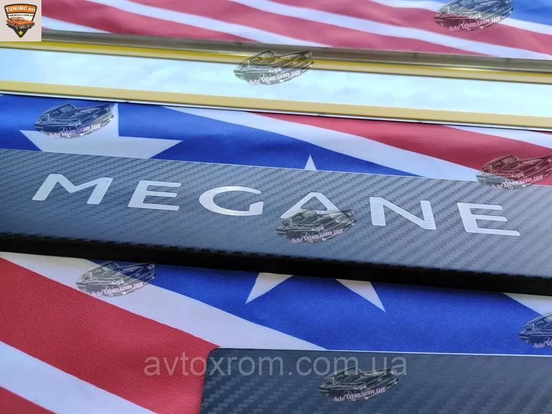 Накладки на пороги карбон RENAULT MEGANE III GRAND TOUR *2009-2015рік Рено Меган Універсал Преміум комплект PK-RE17 nn. фото
