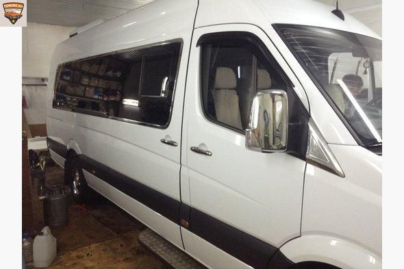 Накладки на зеркала Mersedes Sprinter w906 *2006-2018 Мерседес Спринтер комплект нержавейка car009 фото