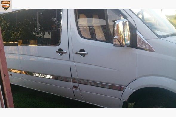 Накладки на зеркала Mersedes Sprinter w906 *2006-2018 Мерседес Спринтер комплект нержавейка car009 фото